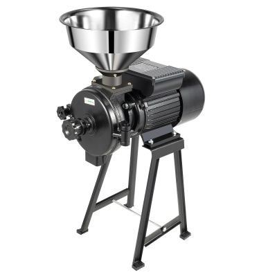 1500W Commercial Grain Grinder Mill, 110V Electric Dry Grain Grinder Mill Powder Machine, Corn Grinder Mill, Dry Cereals Rice Wheat Corn Mills with Funnel.(Black)