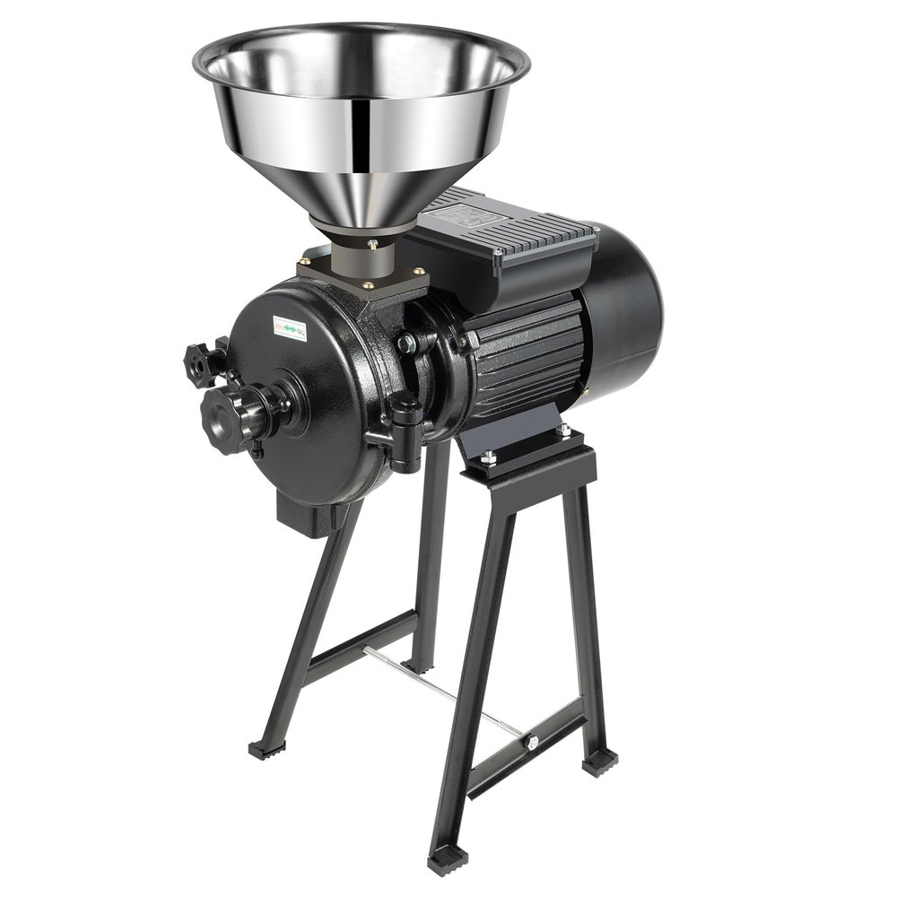 1500W Commercial Grain Grinder Mill, 110V Electric Dry Grain Grinder Mill Powder Machine, Corn Grinder Mill, Dry Cereals Rice Wheat Corn Mills with Funnel.(Black)