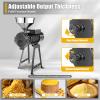 1500W Commercial Grain Grinder Mill, 110V Electric Dry Grain Grinder Mill Powder Machine, Corn Grinder Mill, Dry Cereals Rice Wheat Corn Mills with Funnel.(Black) view 4
