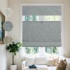 MiLin Cordless Top Down Bottom Up Roman Shades for Windows - Blackout Roman Shades Fabric Room Darkening Window Blinds Privacy for Home Easy to Install (Waterproof Blackout - Rock Gray, 31"W x 72"H) view 1