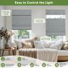 MiLin Cordless Top Down Bottom Up Roman Shades for Windows - Blackout Roman Shades Fabric Room Darkening Window Blinds Privacy for Home Easy to Install (Waterproof Blackout - Rock Gray, 31"W x 72"H) view 2