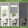 MiLin Cordless Top Down Bottom Up Roman Shades for Windows - Blackout Roman Shades Fabric Room Darkening Window Blinds Privacy for Home Easy to Install (Waterproof Blackout - Rock Gray, 31"W x 72"H) view 3