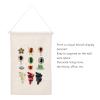 Brooch Storage Hanging Flag Multi Purpose Stylish Classic Pin Collection Organizers Banners for Home Office Dorm Collection Organizer M 45.5x27.3cm 30cm(wooden Stick) (1) view 2