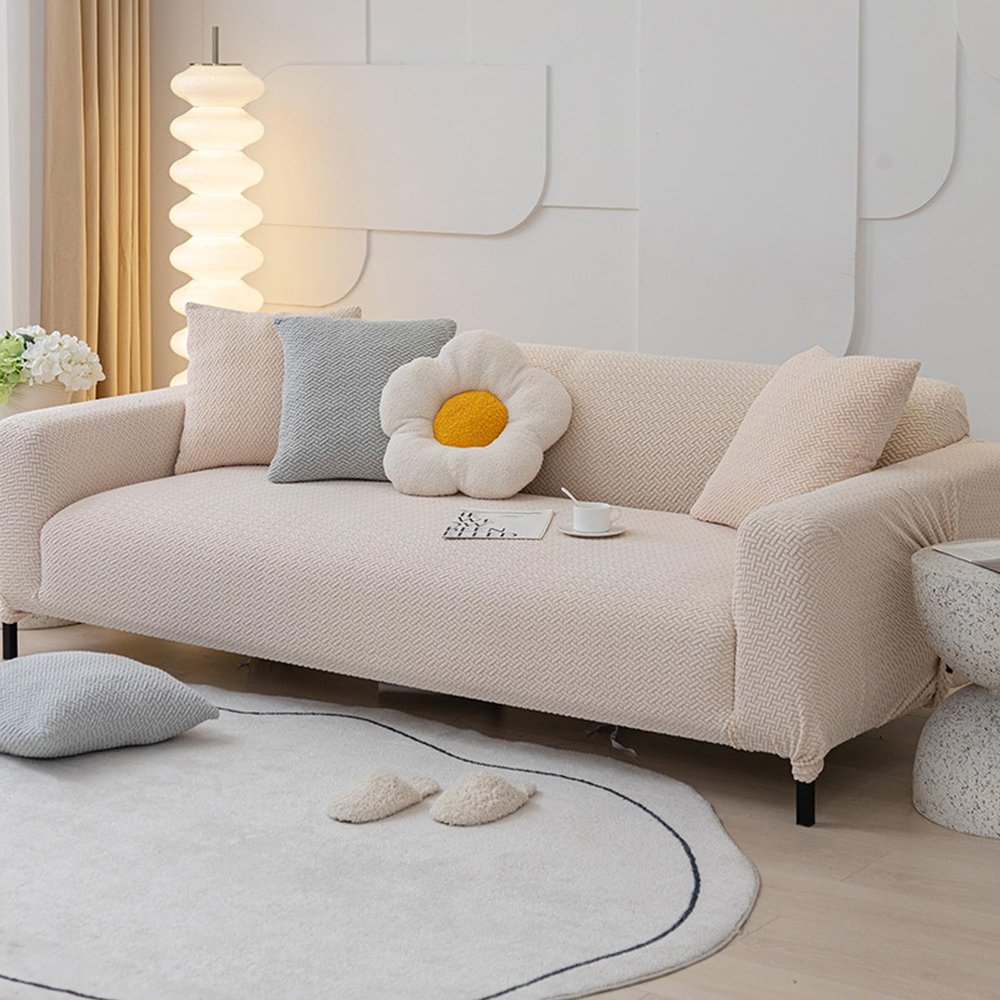 1 Peice Stretch Velvet Sofa Slipcover for 1 2 3 4 5 Seater Couch Covers Sofa Covers Furniture Protector Non Slip Universal Sofa Slipcovers