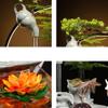 YOUQUEEN Tabletop Fountains Tabletop Fountains Creative Simple Water Ornaments Desktop Ceramic Fountain Home Living Room Circulating Water Glass Fish Tank Ornaments Indoor Tabletop Water Fountain view 3