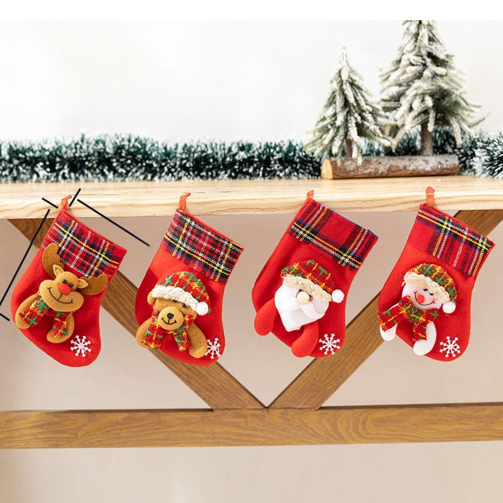 EBORAVTEN Christmas Socks, Gift Bags, Candy Bags, Christmas Decorations