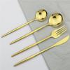 4/16/24/32/40/48 Pieces White Silver Stainless Steel Tableware Dessert Spoon Tableware Set Steak Knife Set Knife Fork Spoon Portable Tableware(Gold,4Set-16Pcs) view 3