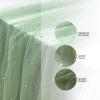 Pearl Tulle Table Runner for Wedding,Pearl Embellished Sheer Tablecloth Table Runners for Engagement Arch Dessert Table Decorations (Green, 1pcs 150x300cm(59x118inch)) view 2