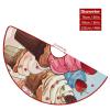 Christmas Tree Skirt,Cupcakes and Ice Cream Print Christmas Tree Mat,Xmas Soft Cover Mat Decor for Holiday Party Ornaments view 2