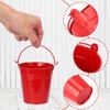 Biugaaufai 18 Pack 4 Inch Red Mini Metal Bucket, Elegant Galvanized Buckets with Handles, Tin Buckets, Small Iron Bucket, Mini Metal Pail for Party Favors, Crafts, Garden & Beach view 3
