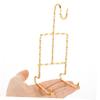 BEBEMOKO 4pcs Desktop Cup Stand and Plate Holder Metal Display Rack for Plates Dishes and Mugs Elegant Design for Home Office Decor view 3