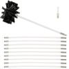 chimney sweep kit Chimney Cleaning Brush Kit,Duct Vent Cleaning Set Includes 15 Flexible Rods, 1 Brush Head, 1 X Hexagonal Bar Chimney Sweep Kit For Fireplace/Dryer Vent/Sewage Pipe/Fume Hood(9 Rods,4 view 1