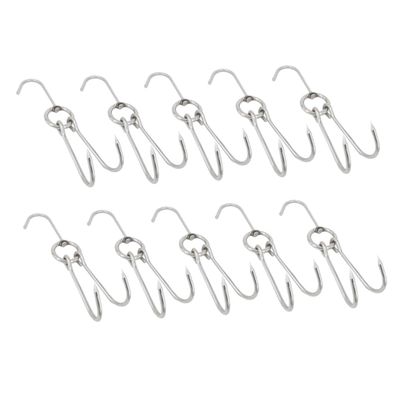 Milisten Meat Hooks 10 Pcs Sturdy Bbq Hooks Chicken Wing Rack Easy to Use for Poultry