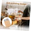 Wooden Replacement Handle for Cooking Pots and Pans, Beige Iron view 2