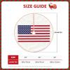 American Flag Print Rustic Thick Xmas Tree Skirt Xmas Holiday Indoor Party Outdoor Decoration Christmas Pattern view 3