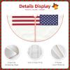American Flag Print Rustic Thick Xmas Tree Skirt Xmas Holiday Indoor Party Outdoor Decoration Christmas Pattern view 4