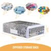 Mekueeex 20 Pack 15x11x4" Clear PVC Plastic Storage Bags with Zipper for Home, Clothes, Bedding, Blankets, Fabrics, Cosmetics, Christmas Decoration Organizer view 2
