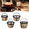 Practical Golden Tone Coffee Filter Sturdy Coffee Filter Coffee Strainer For 4/6/8/12 Cup Basket Styles Coffee Maker view 2