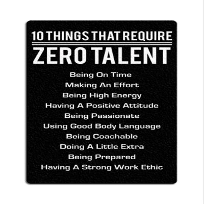 10 Things That Require Zero Talent Metal poster Inspirational Tin Sign for Teen Bedroom Decor Home Office Bedroom Classroom Cafes Motivational Wall Decor 8x12 Inch