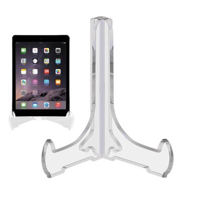 Acrylic Plate Holder - Easel Display Stand, Anti-Slip Photo Frame | Elegant Picture Holder, Sturdy Book Stand To Showcase Pocket Watches, Match Books Office Desk, Shelf, Or Display Table