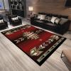 PDENZG Southwest Area Rug, 3x4ft,Aztec Series Rug, Bohemian Rug for Living Room Bedroom, Machine Washable Indoor Non-Slip Rug for Entrance Kitchen Office, Black, Red, Ivory, Green view 2