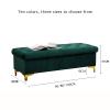 TXGJWRA Velvet Storage Bench Premium Upholstered Seat for Bedroom Living Room and Hallway Modern Footstools Shoe Bench with Multifunctional Design Stylish Brown Bench,Red-100x45x40cm(39x18x16inch) view 2