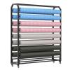 5 6 7 8 9 10 Tier Large Fabric Display Rack Cart With Adjustable Hanging Rod, Save Space Commercial Organizer Holder, Suitable for Vinyl Spool/Car Color Change Film/Tablecloth/Wrapper Displays(16 rods view 1