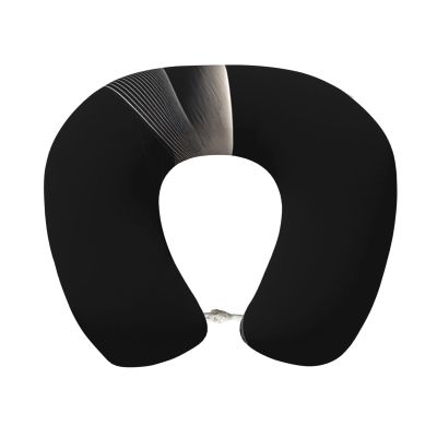 Abstract Curves Travel Pillow - U-Shaped Memory Foam Neck Rest Ideal for Travel, Car, and Office