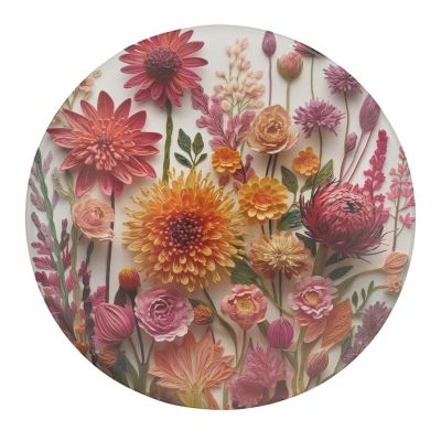 2 Pcs Glass Strong Fridge Magnets,Botanical Specimens Printed Round Magnets Refrigerator,Cool Funny Cute Refrigerator Decorative Magnets for Fridge Office Whiteboard Kitchen Cabinets Locker