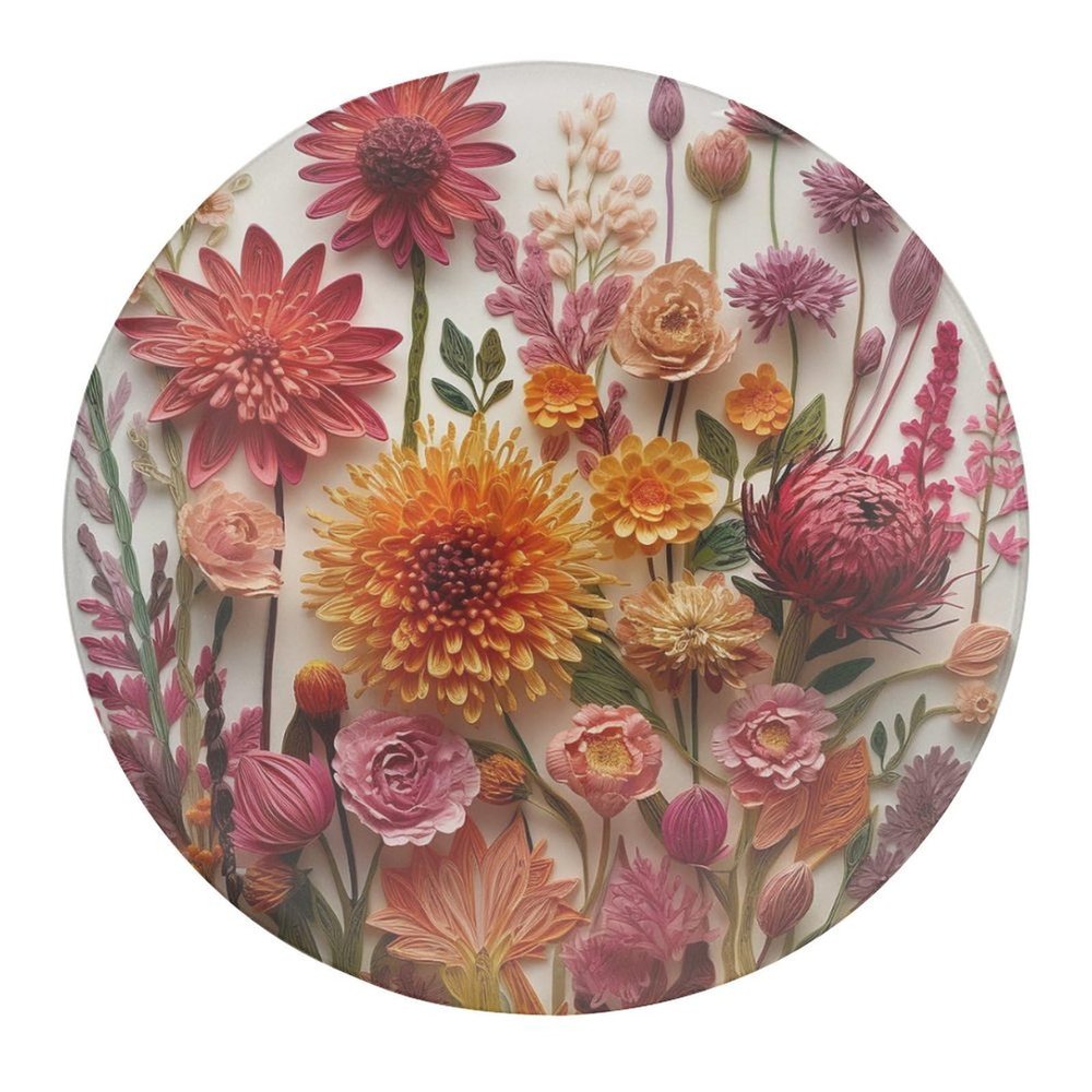 2 Pcs Glass Strong Fridge Magnets,Botanical Specimens Printed Round Magnets Refrigerator,Cool Funny Cute Refrigerator Decorative Magnets for Fridge Office Whiteboard Kitchen Cabinets Locker