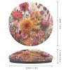 2 Pcs Glass Strong Fridge Magnets,Botanical Specimens Printed Round Magnets Refrigerator,Cool Funny Cute Refrigerator Decorative Magnets for Fridge Office Whiteboard Kitchen Cabinets Locker view 2