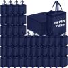 Windyun 200 Pcs Reusable Tote Bag Bulk 8 x 4 x 10 Inch, Navy Blue view 1