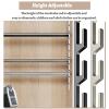 Elitix Wardrobe Closet Hanging Clothes Doubler Rod with Grooves, Adjustabe Height Coats Bracket for Garment, Heavy Duty Clothing Organizer Pole, Coats Rail(Black,60cm(23 5/8")) view 3