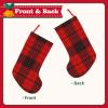 Bkdogkt Red and Black Plaid Print Unforgettable Holiday Cheer Large18in Christmas Stockings Festive Decor for Family view 2