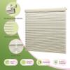 MoDanCeQ No Tools-No Drill Mini Blinds for Indoor Windows Cordless 1" Slat Blackout Aluminum Horizontal Window Blinds Waterproof for Office,Home,Door, Beige, 22.5" W x 39" H view 2
