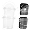 Ipetboom 5pcs Plastic Bucket with Lid, 750ml Snack Container view 2