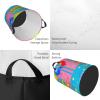 Bedroom Clothes Storage Basket with Handle Portable Storage Laundry Basket, Happy Birthday Balloon Round Single Layer Laundry Basket view 3