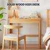 Yadlan Solid Wood Kids Study Desk, Home Office Small Children Study Desk with Drawer Small Space, Computer Workstation & Writing Table for Kids Bedroom White 80cm view 2