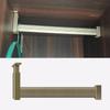 Elitix Wardrobe Rod Rail Socket End Support for Closet, L Shape Clothes Rail Pole Holders Tube, Closet Rail System for Hanging Clothes, Cabinet Pole(Gold,90cm(35 3/8")) view 1