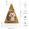 LPSBVNM Adult Christmas Hat,Hedgehog Printed Unisex Santa Hat New Year Holiday Decoration Hats for Christmas Festive Holiday Party Supplies view 2