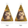 LPSBVNM Adult Christmas Hat,Hedgehog Printed Unisex Santa Hat New Year Holiday Decoration Hats for Christmas Festive Holiday Party Supplies view 3