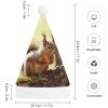 LPSBVNM Adult Christmas Hat,Funny Squirrel Printed Unisex Santa Hat New Year Holiday Decoration Hats for Christmas Festive Holiday Party Supplies view 2