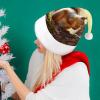 LPSBVNM Adult Christmas Hat,Funny Squirrel Printed Unisex Santa Hat New Year Holiday Decoration Hats for Christmas Festive Holiday Party Supplies view 4