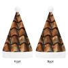 LPSBVNM Adult Christmas Hat,Brown Tile Roof Printed Unisex Santa Hat New Year Holiday Decoration Hats for Christmas Festive Holiday Party Supplies view 3
