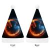 LPSBVNM Adult Christmas Hat,Fire And Ice Dragons Printed Unisex Santa Hat New Year Holiday Decoration Hats for Christmas Festive Holiday Party Supplies view 3