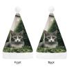 LPSBVNM Adult Christmas Hat,Cat on The Ground Printed Unisex Santa Hat New Year Holiday Decoration Hats for Christmas Festive Holiday Party Supplies view 3