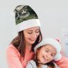 LPSBVNM Adult Christmas Hat,Cat on The Ground Printed Unisex Santa Hat New Year Holiday Decoration Hats for Christmas Festive Holiday Party Supplies view 4