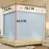 Koncey Thermal Bed Tent for Winter, Indoor Insulation Bed Tent, Blackout Privacy Tent, Cotton Thick Mosquito Net, Bedroom Warmth Children Bed Canopy, Cold Proof(Beige,59 x 78.7 x 66.9 in) view 2