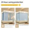Koncey Thermal Bed Tent for Winter, Indoor Insulation Bed Tent, Blackout Privacy Tent, Cotton Thick Mosquito Net, Bedroom Warmth Children Bed Canopy, Cold Proof(Beige,59 x 78.7 x 66.9 in) view 3