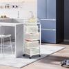 EHVYBDX Kitchen Rotating Storage Shelves Rack with Wheels 2 Tier Standing Vegetable Storage Trolley Basket Household Corner Organization Black view 4